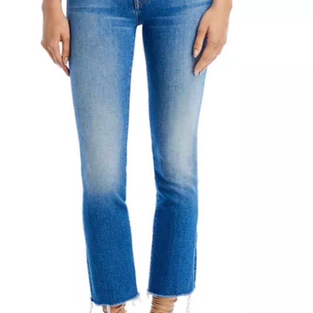 MOTHER The Insider Ankle Fray Ankle Fray Jeans in Eager Beaver size 31